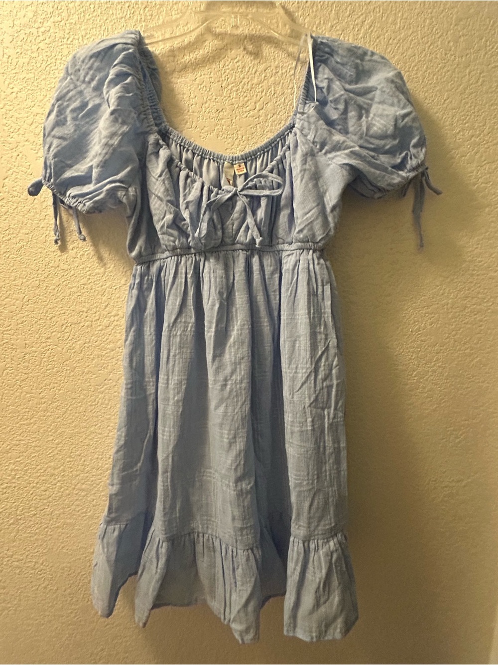 NWOT Women’s Light Blue Puff Sleeve Summer Dress